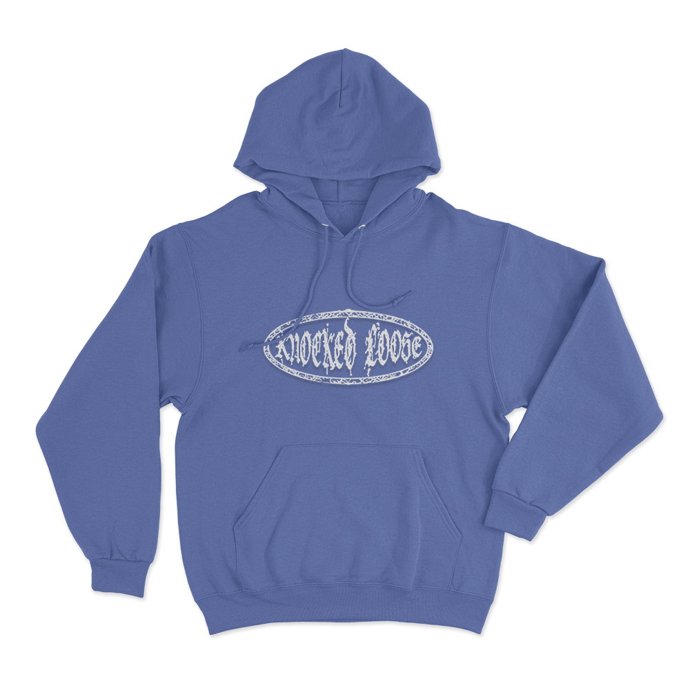 Knocked Loose Oval Logo Unisex Hoodie Blue Knocked Loose Oval Logo Unisex Hoodie Blue