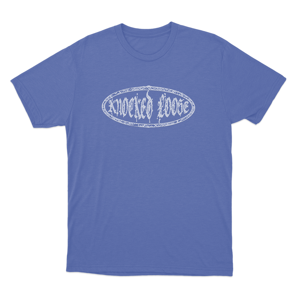 Knocked Loose Oval Logo Unisex T Shirt Blue Knocked Loose Oval Logo Unisex T Shirt Blue