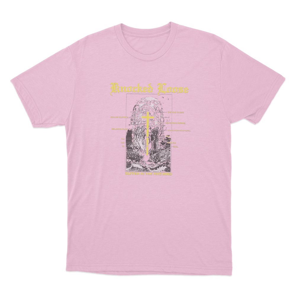 Knocked Loose Suffer In The Hive Mind Unisex T Shirt Pink Knocked Loose Suffer In The Hive Mind Unisex T Shirt Pink