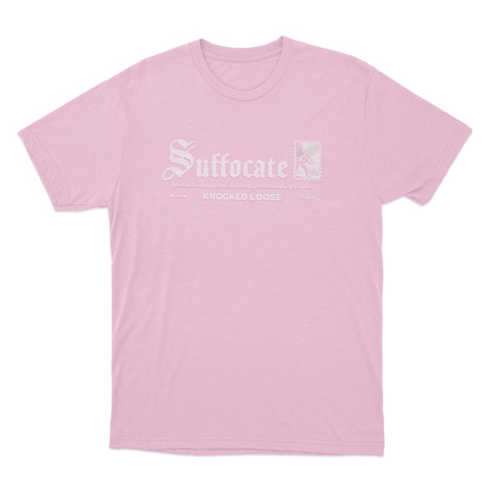 Knocked Loose Suffocate Unisex T Shirt Pink Knocked Loose Suffocate Unisex T Shirt Pink