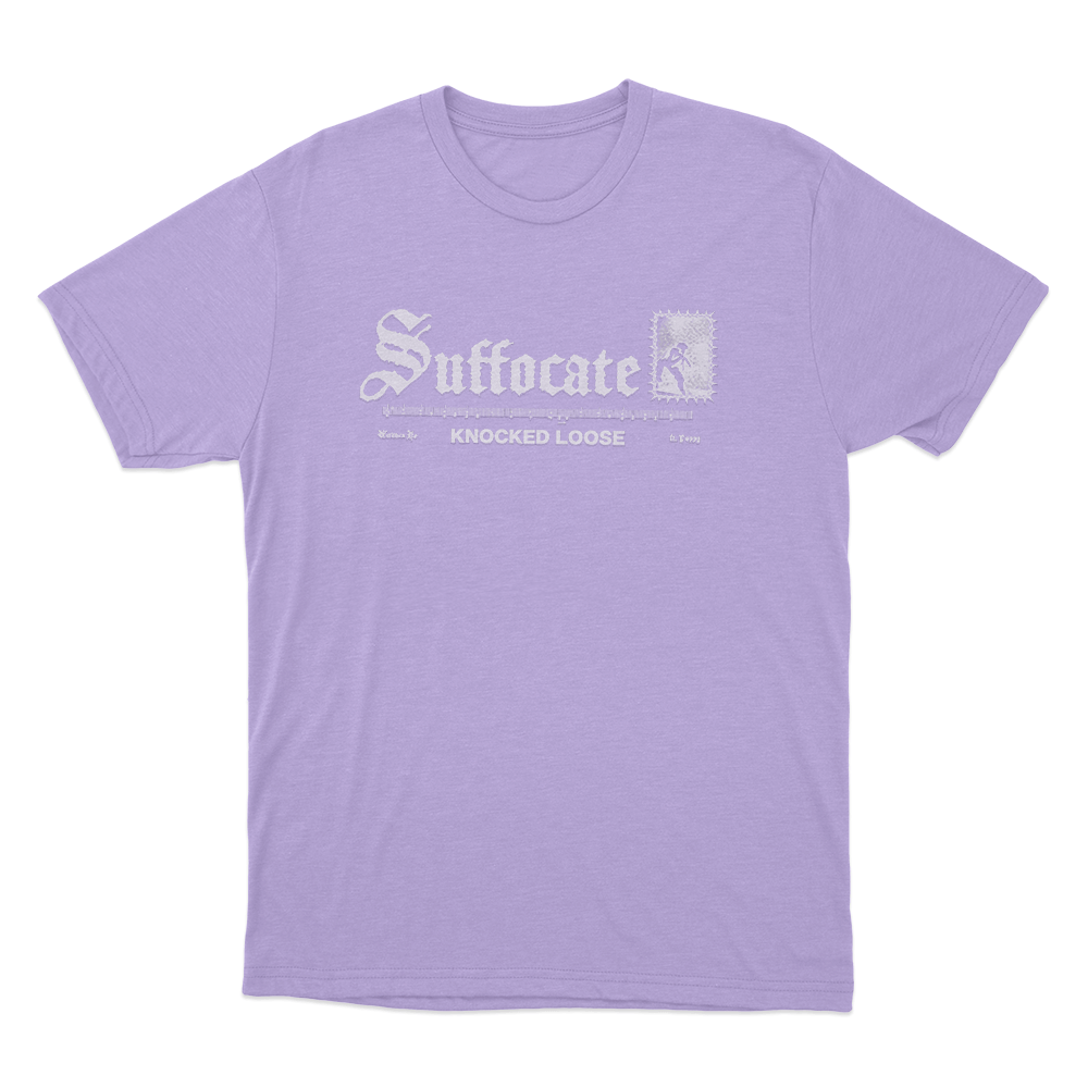 Knocked Loose Suffocate Unisex T Shirt Purple Knocked Loose Suffocate Unisex T Shirt Purple