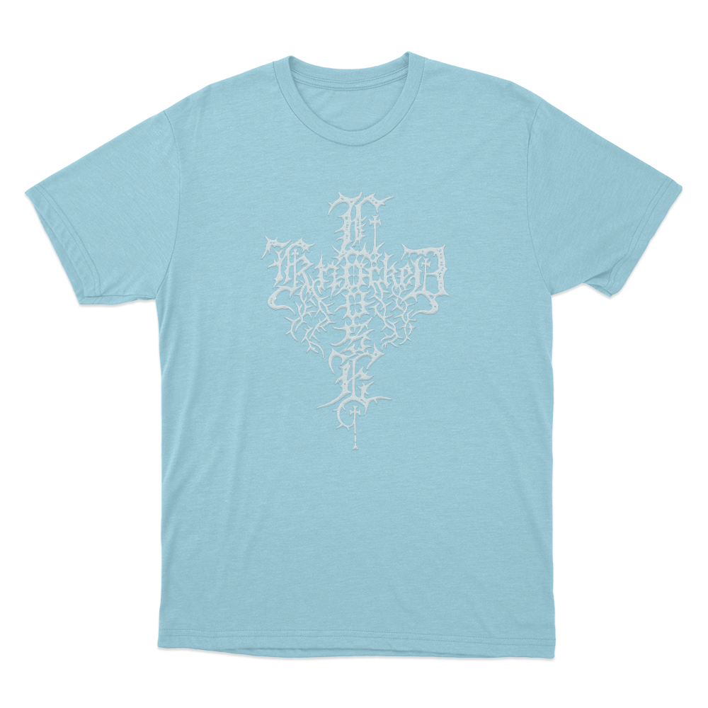 Knocked Loose Thorn Cross Logo Unisex T Shirt Sky Blue Knocked Loose Thorn Cross Logo Unisex T Shirt Sky Blue