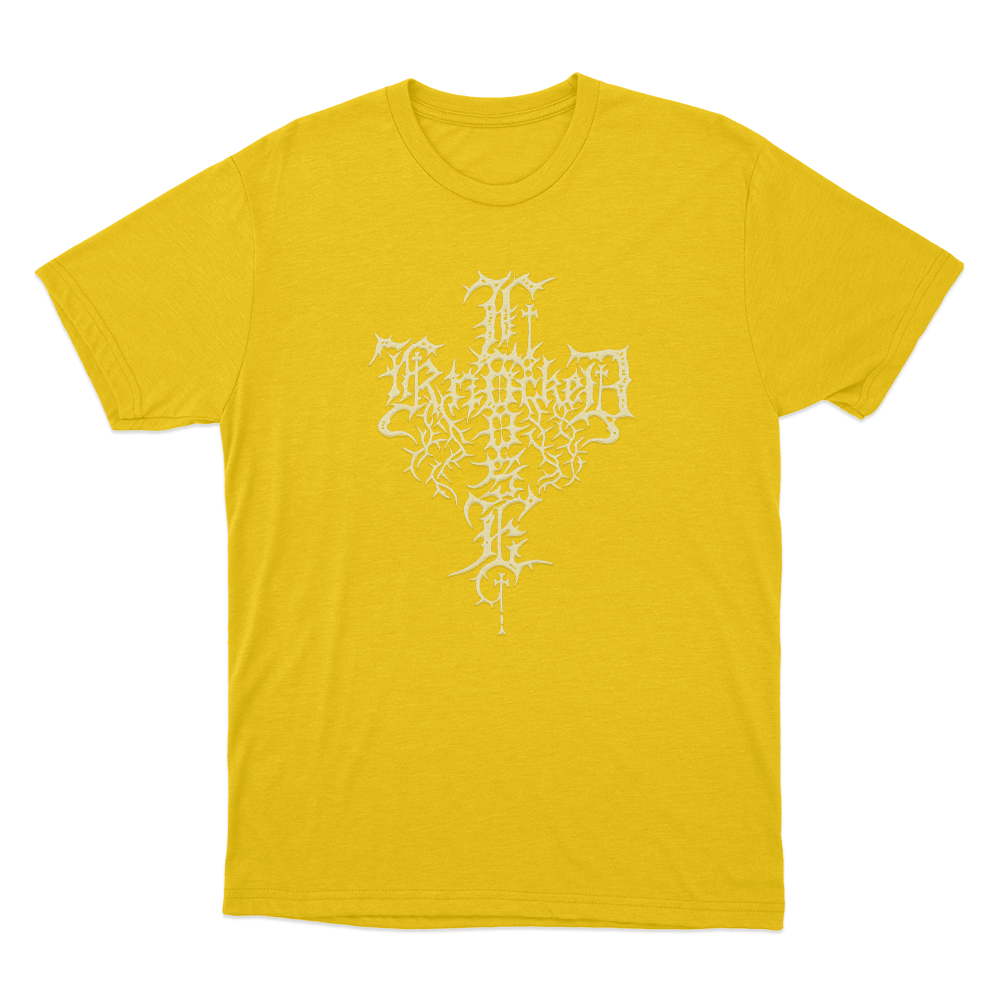 Knocked Loose Thorn Cross Logo Unisex T Shirt Yellow Knocked Loose Thorn Cross Logo Unisex T Shirt Yellow